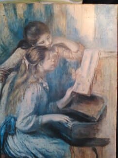 Peinture Tableau, Pastel: les filles au piano D Auguste Renoir