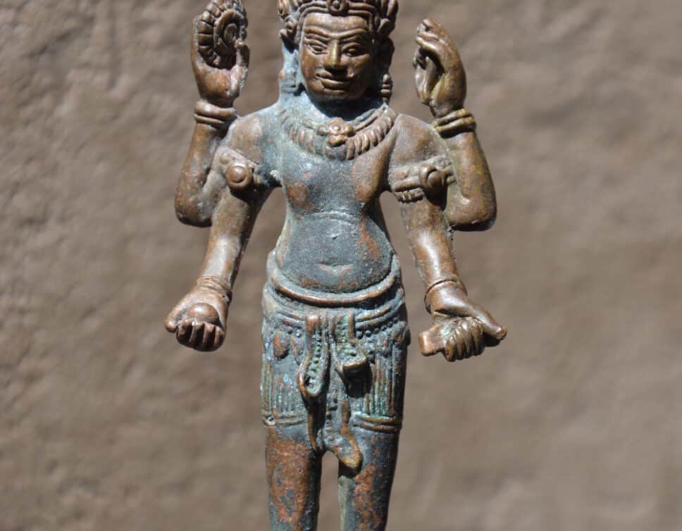 Petite statuette bronze Angkor Vat