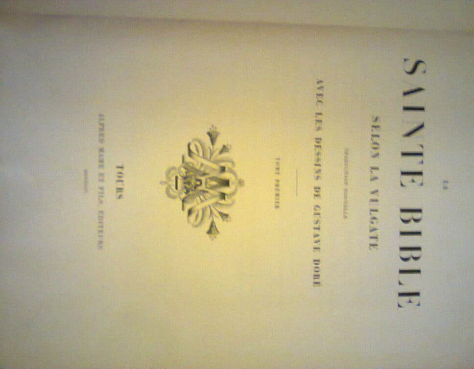 Estimation Livre, manuscrit: Bible Gustave Doré