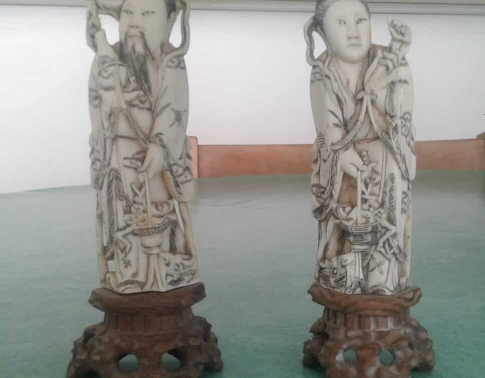 Statuette ivoire sculptée indochinoise