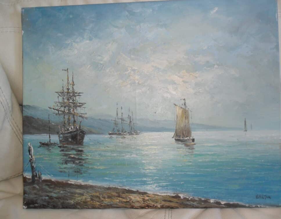 Peinture Tableau, Pastel: les bateaux