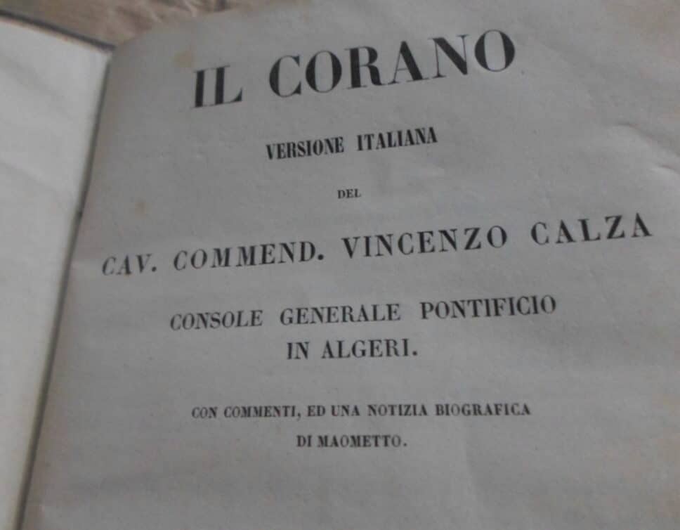 Estimation Livre, manuscrit: Le SAINT CORAN en langue italienne édité en 1847