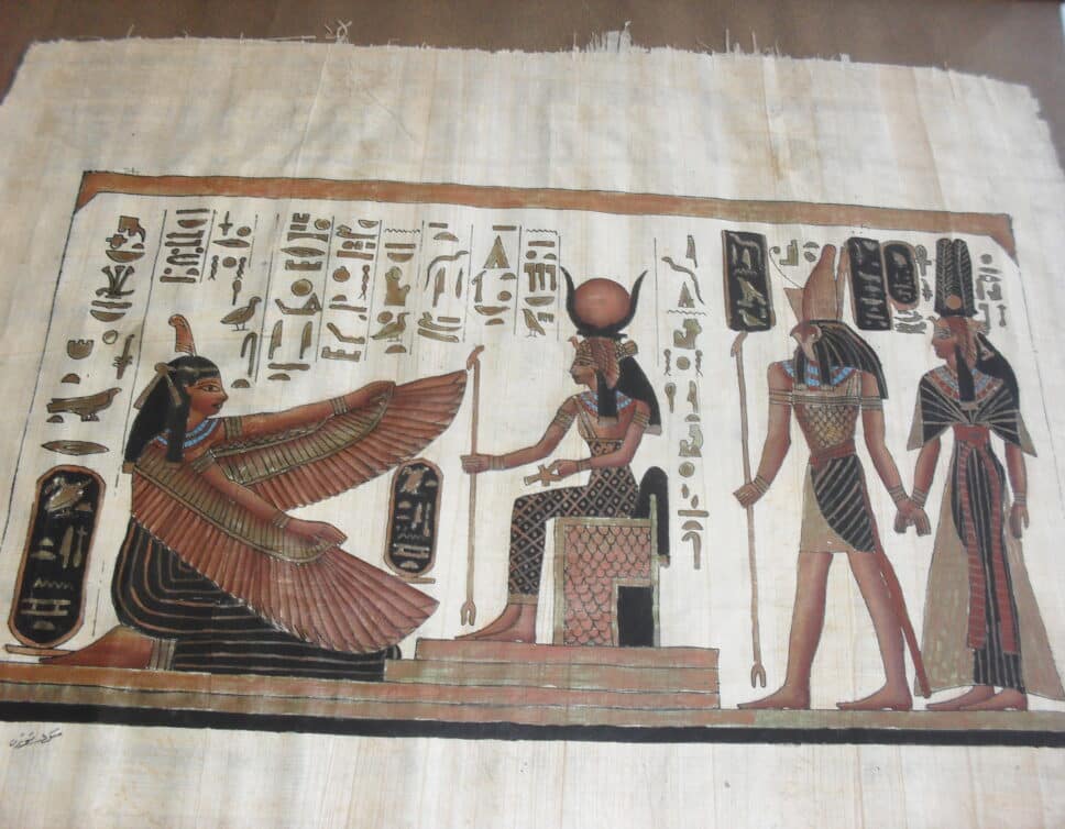 peinture sur papyrus
