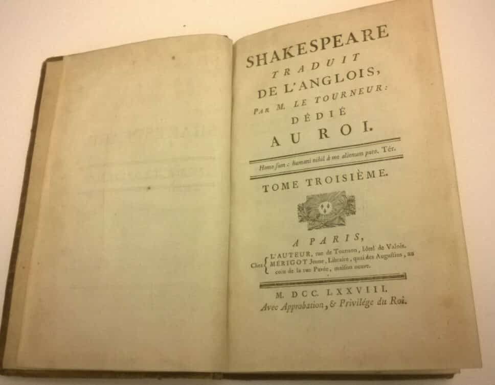 Estimation Livre, manuscrit: SHAKESPEARE CORIOLAN ET MACBETH 1778
