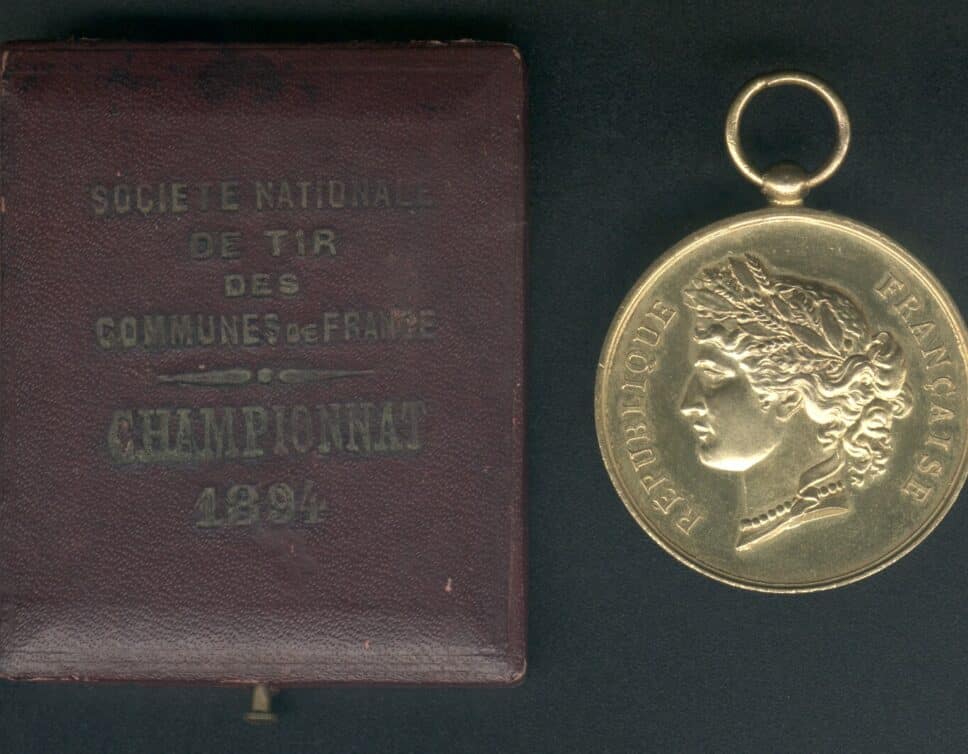 médaille société nationale de tir des communes de France. Championnat de 1894