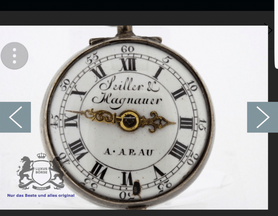 Estimation Montre, horloge: Montre Seiller & Hegnauer