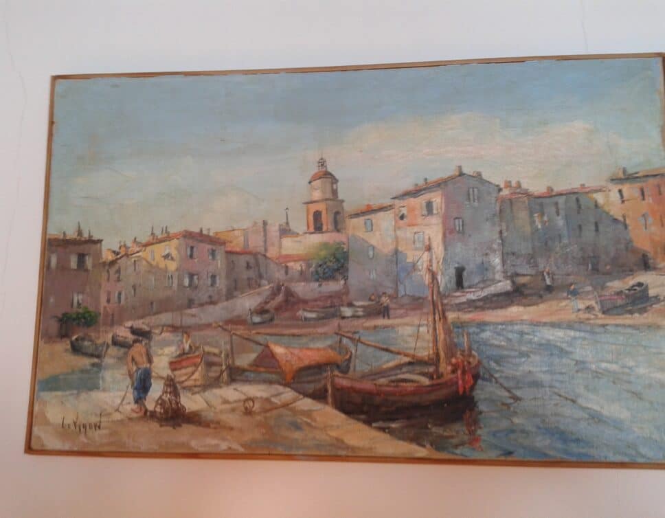 Peinture Tableau, Pastel: Peinture St Tropez par Louis VIGON