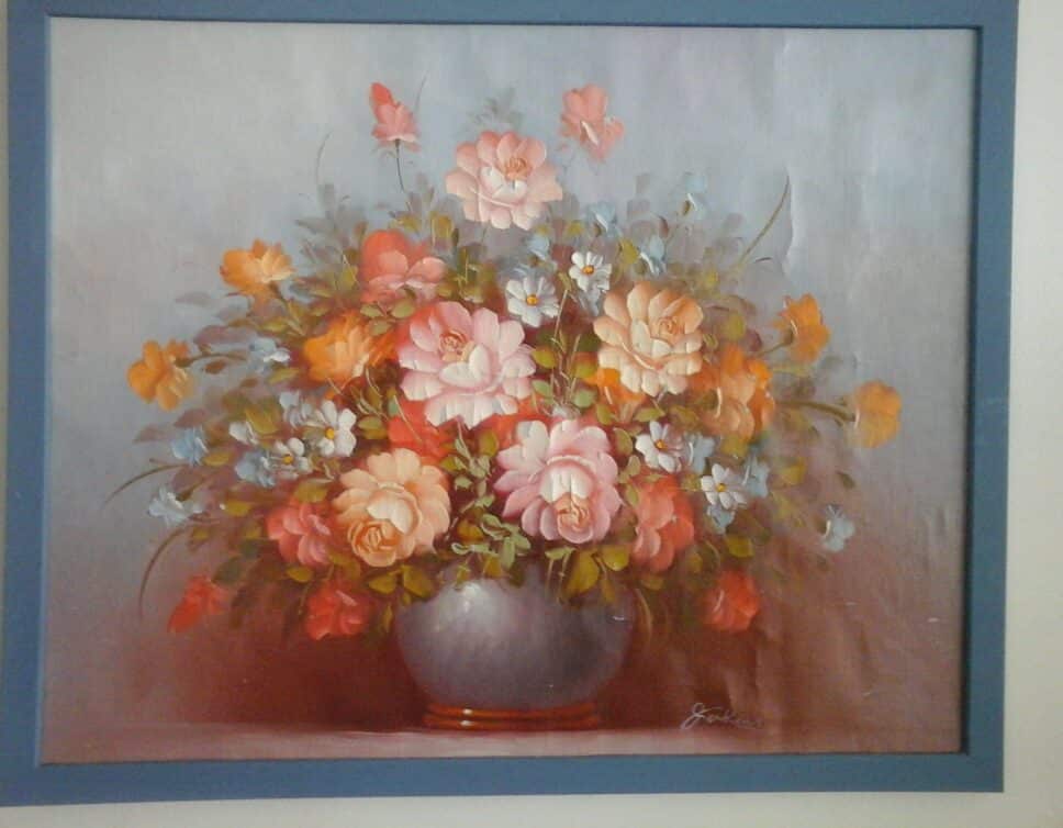 Peinture Tableau, Pastel: Tableau bouquet fleur