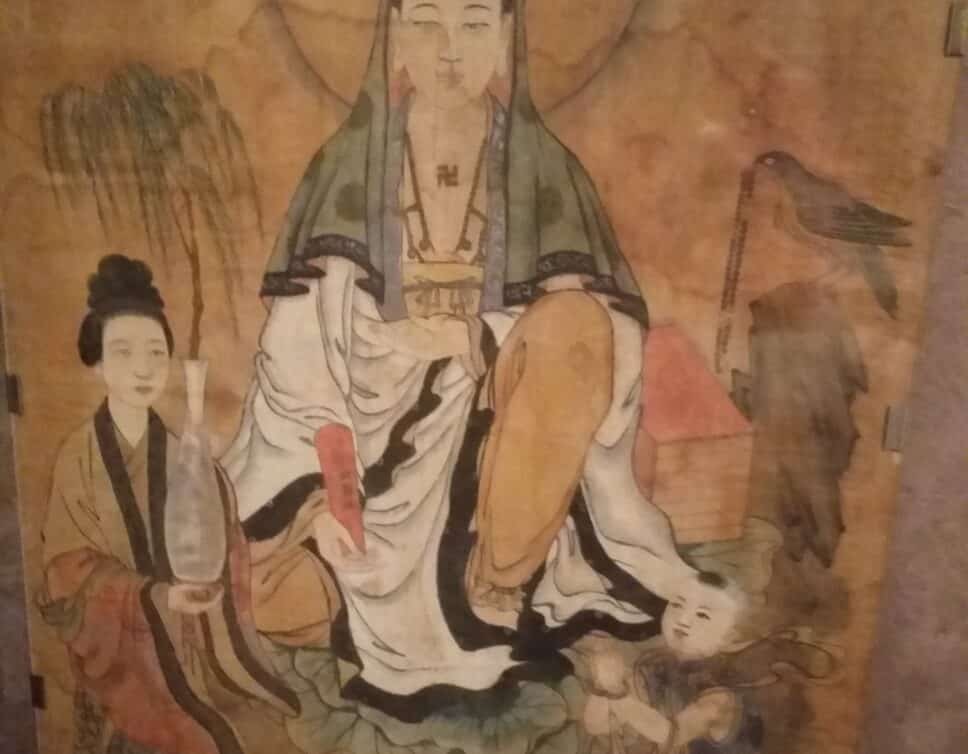 Peinture Tableau, Pastel: Toile Bouddha