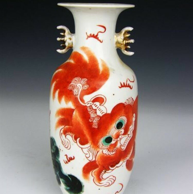 Vase dynastie Ching/Qing periode de l’empereur Tongzhi