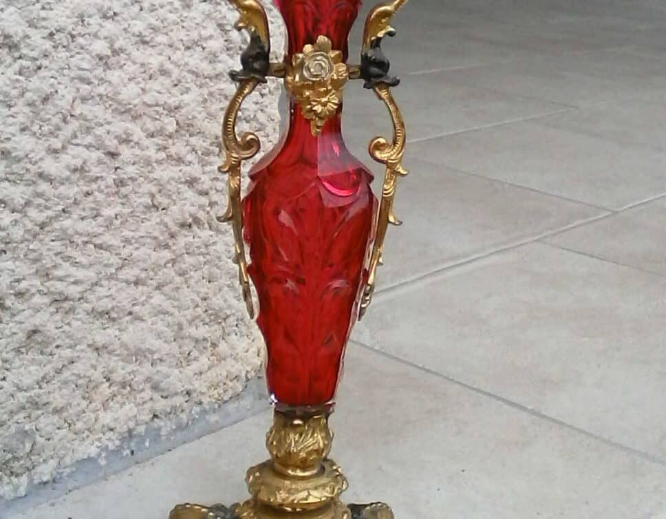 Vase cristal rose