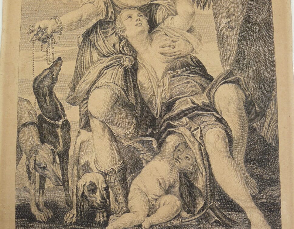 Gravure Venus et Adonis