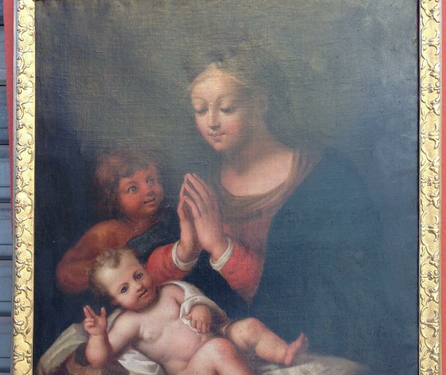 Peinture Tableau, Pastel: Vierge à l’Enfant