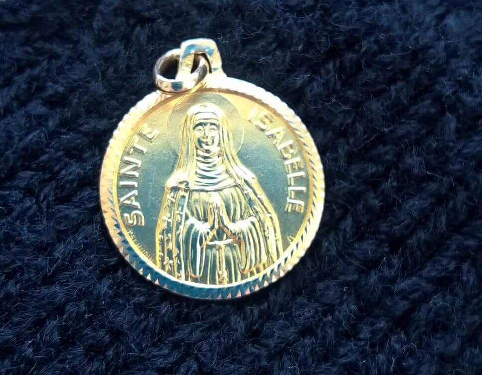 Estimation Bijoux: medaille en or  de sainte Isabelle
