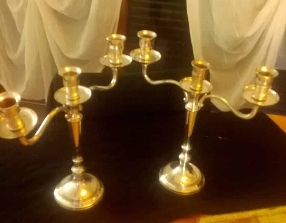 chandeliers bronze argenté