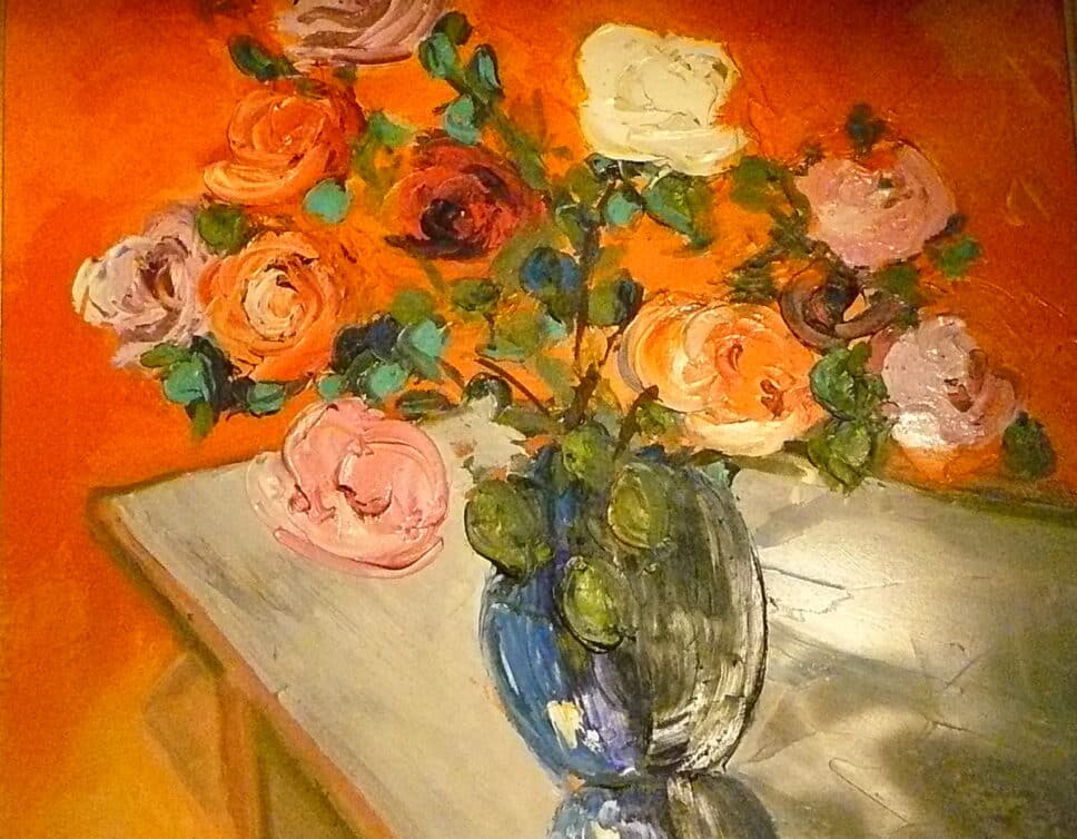 Peinture Tableau, Pastel: Tableau signé Louis Ducatel, Huile sur toile, vase et fleurs