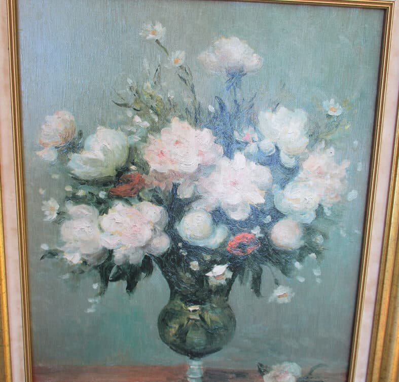 Peinture Tableau, Pastel: vase rempli de fleurs