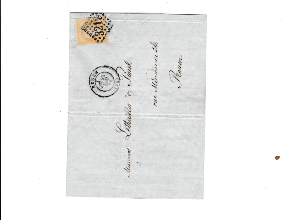Estimation Livre, manuscrit: timbre sur enveloppe