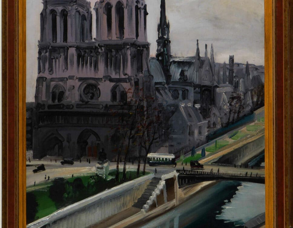Peinture Tableau, Pastel: Marcel-GAILLARD-1886-1947-039-039-Notre-Dame-de-Paris