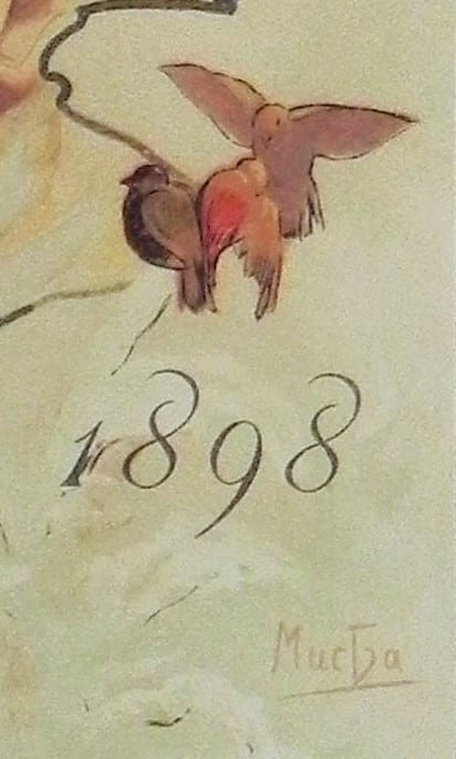 calendrier 1898 « les quatre saisons » Mucha