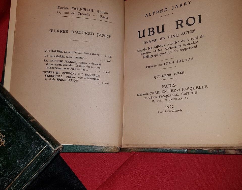 Estimation Livre, manuscrit: Ubo roi 1922
