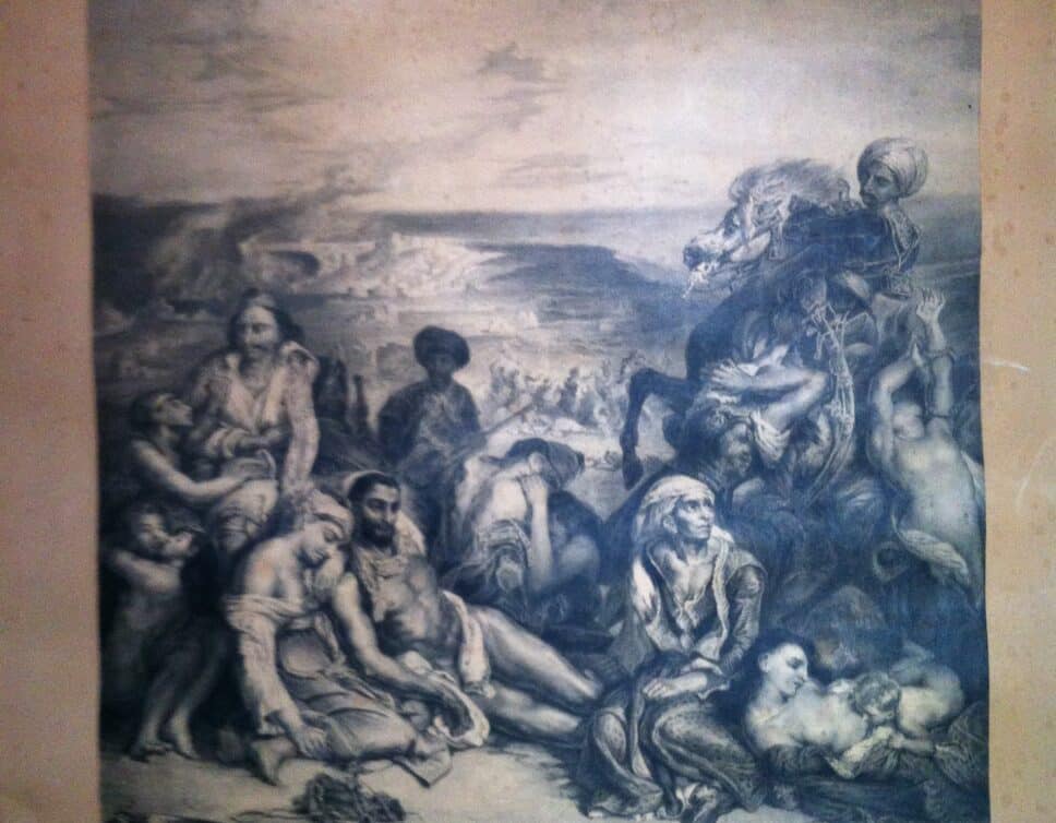 Lithographie Scène des massacres de Scio d’Eugene Delacroix