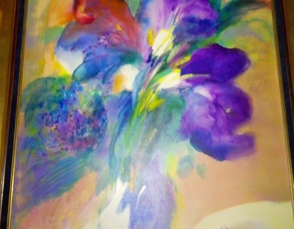 Peinture Tableau, Pastel: Iris de Deman