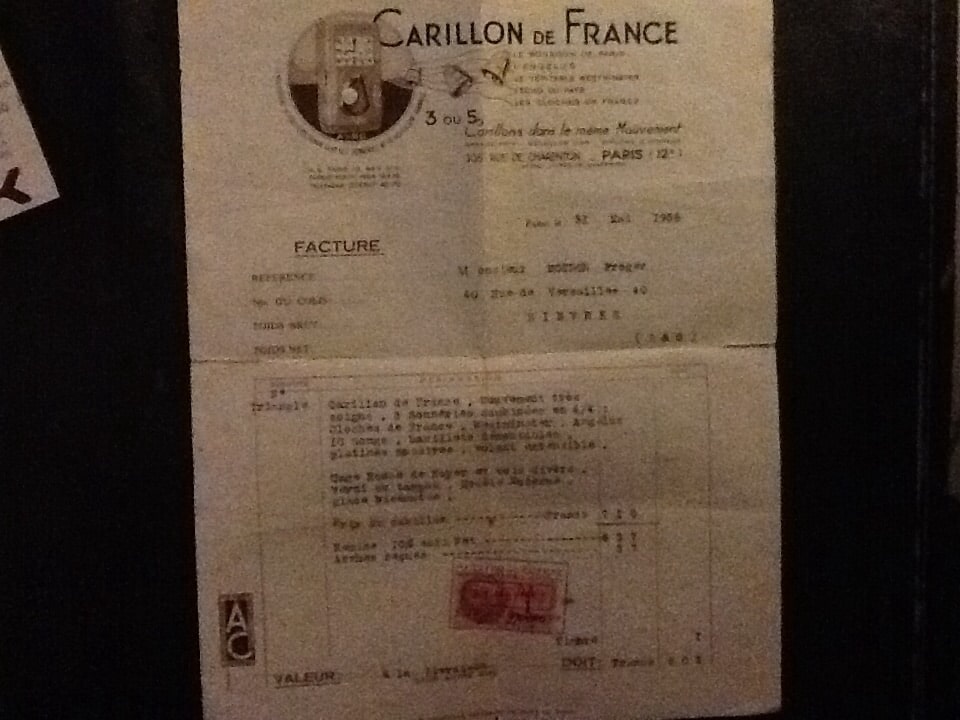 Estimation Montre, horloge: Carillon de France angelus 1938