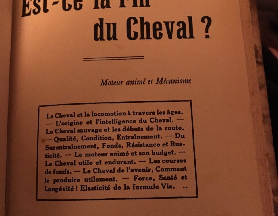 Estimation Livre, manuscrit: Livre 1927 Cheval