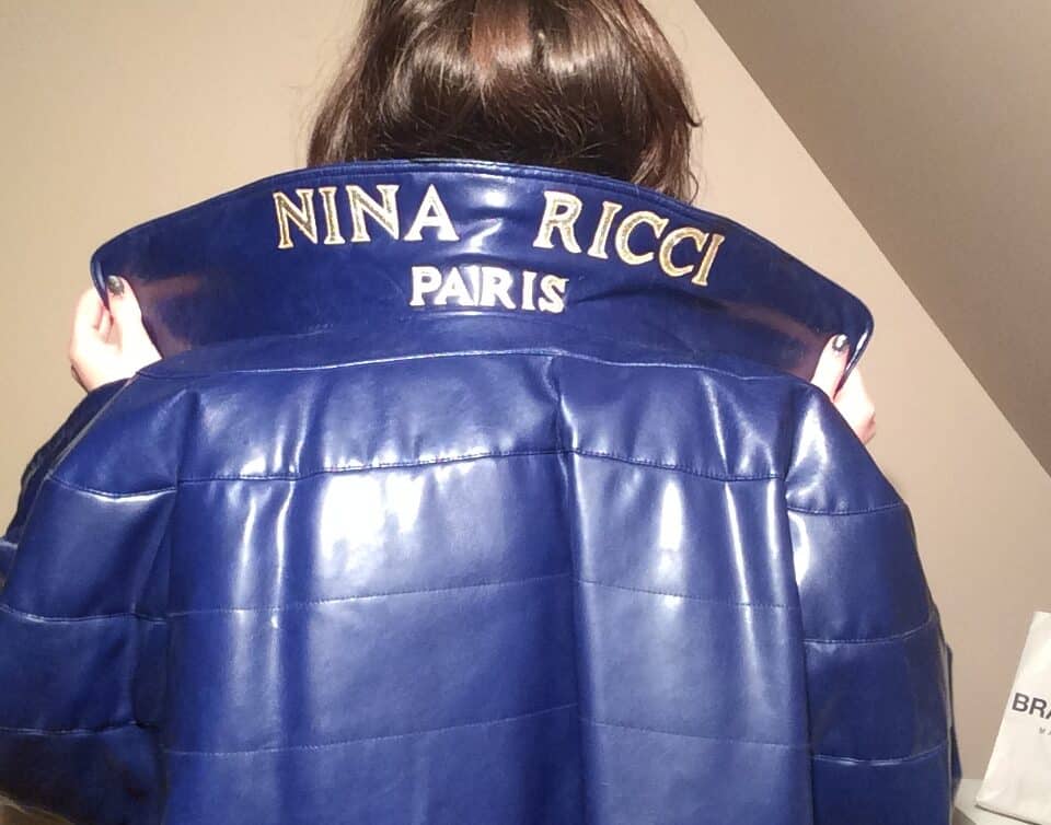 Ciré bleu vintage signé Nina Ricci