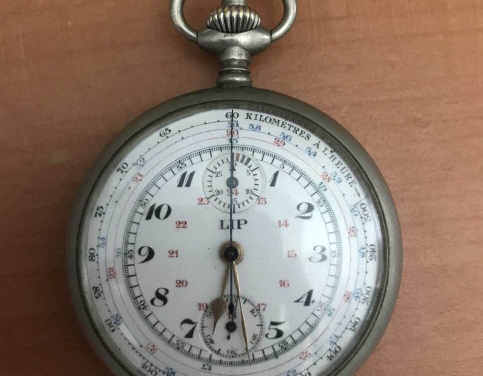 Estimation Montre, horloge: Montre à gousset LIP (chronographe + chronomètre)