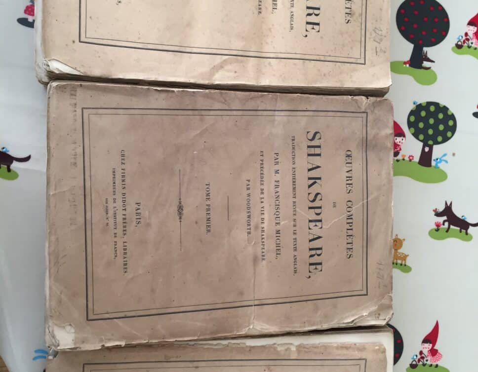Estimation Livre, manuscrit: 3 livres Shakespeare
