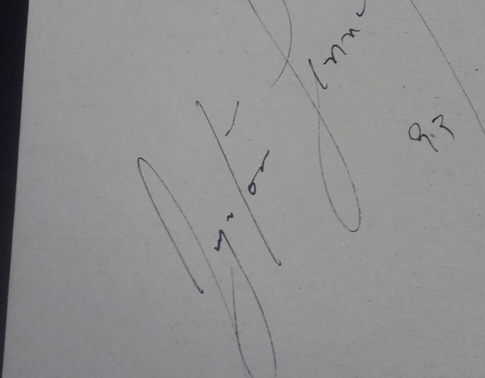 Autographe du pilote Ayrton Senna
