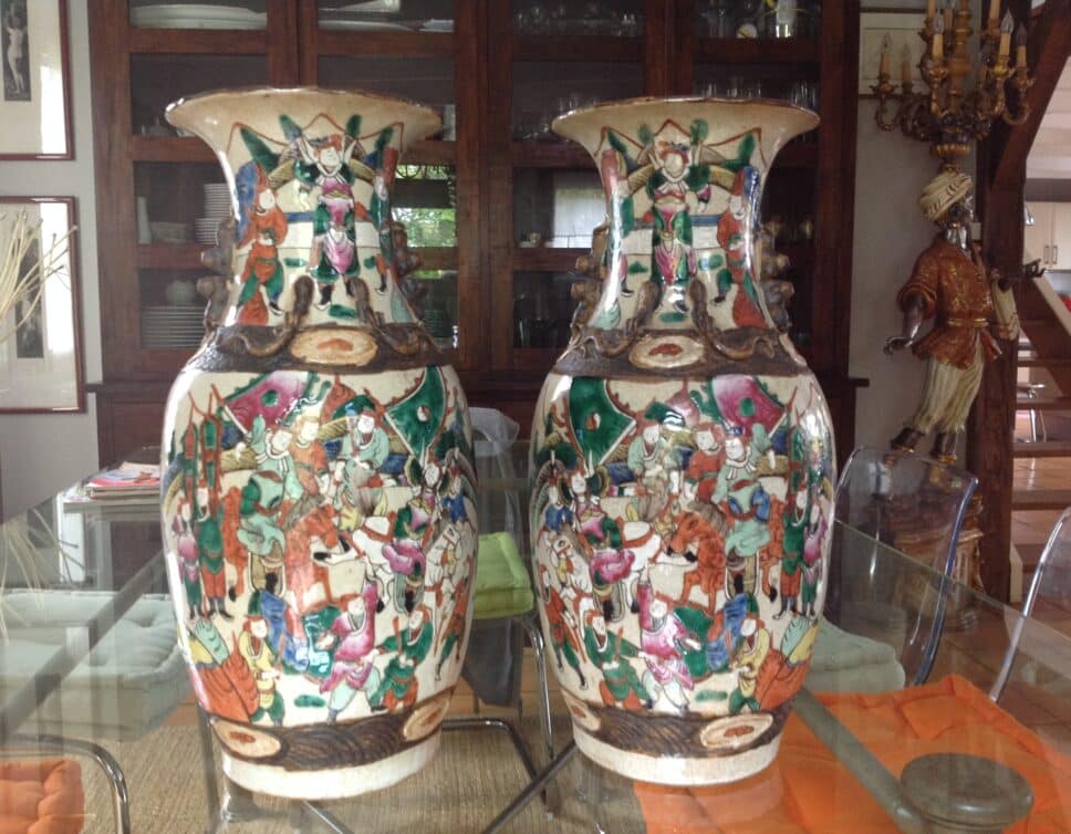 Paire de vases Nankin