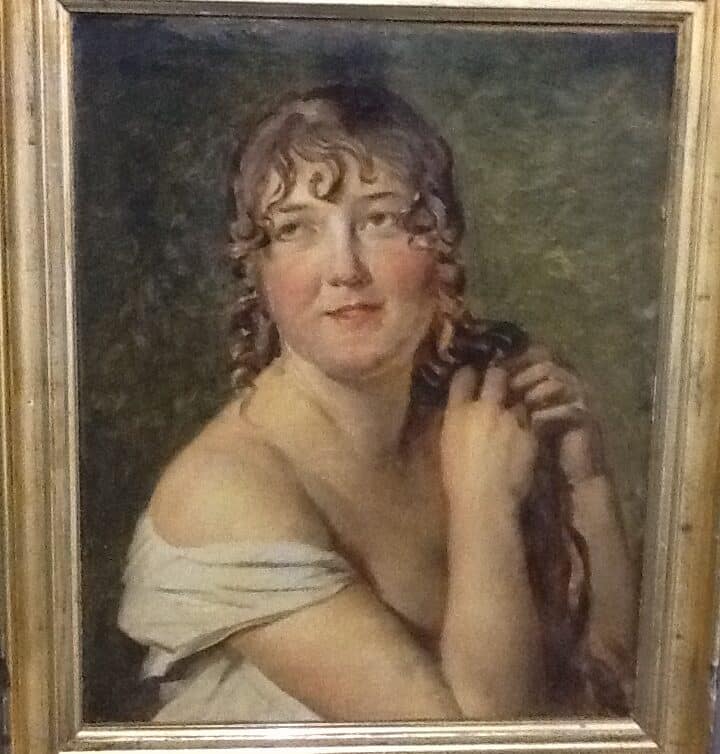 Peinture Tableau, Pastel: Peinture a l huile non signée datant du 19ème siècle