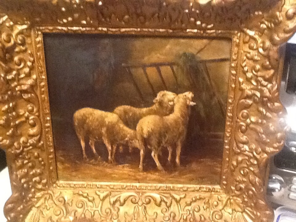 Peinture Tableau, Pastel: Tableau moutons