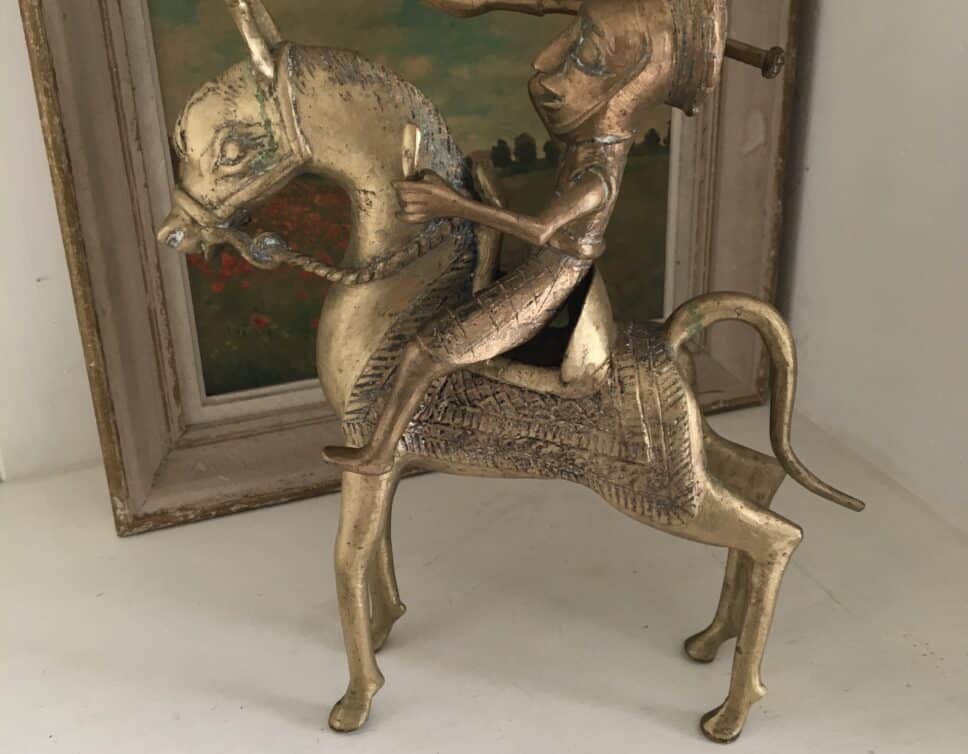 Cavalier africain en bronze