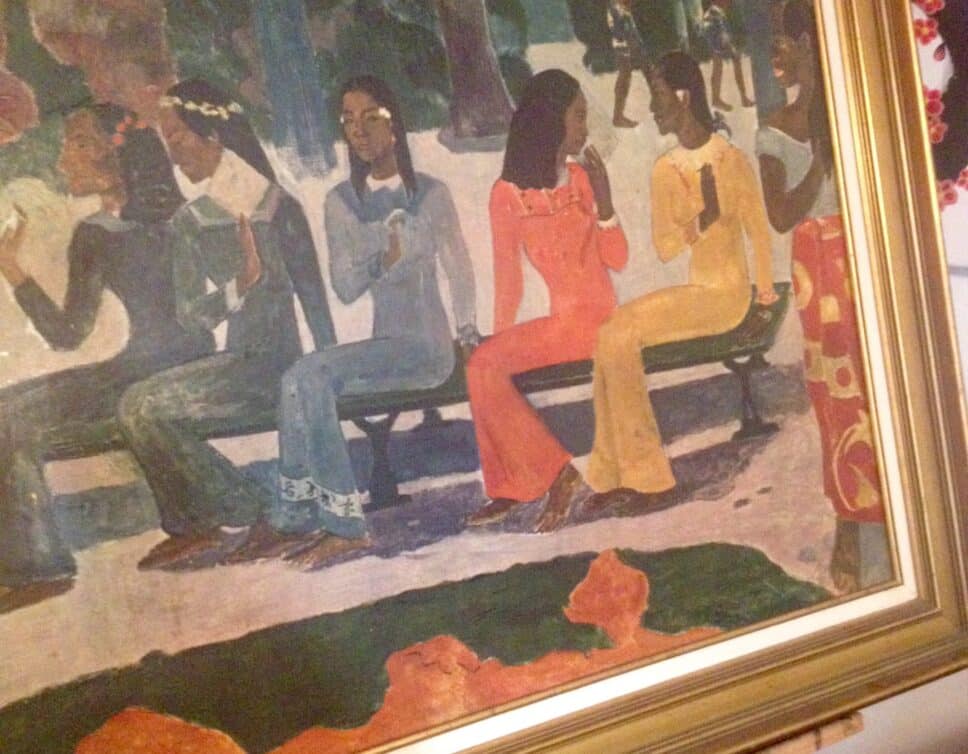 Peinture Tableau, Pastel: Toile ta matete Gauguin