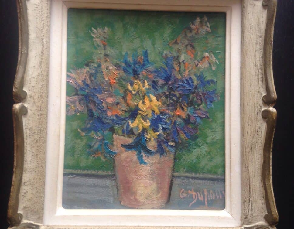 Peinture Tableau, Pastel: Tableau signé Georgette Dupouy. Composition florale