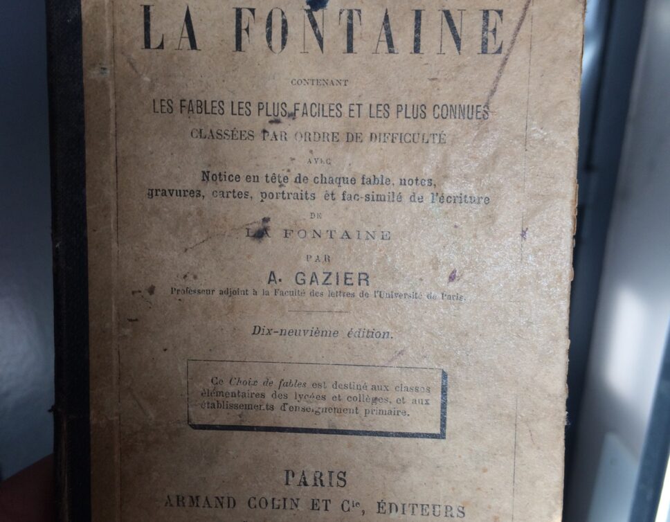 Estimation Livre, manuscrit: Choix de fables La Fontaine