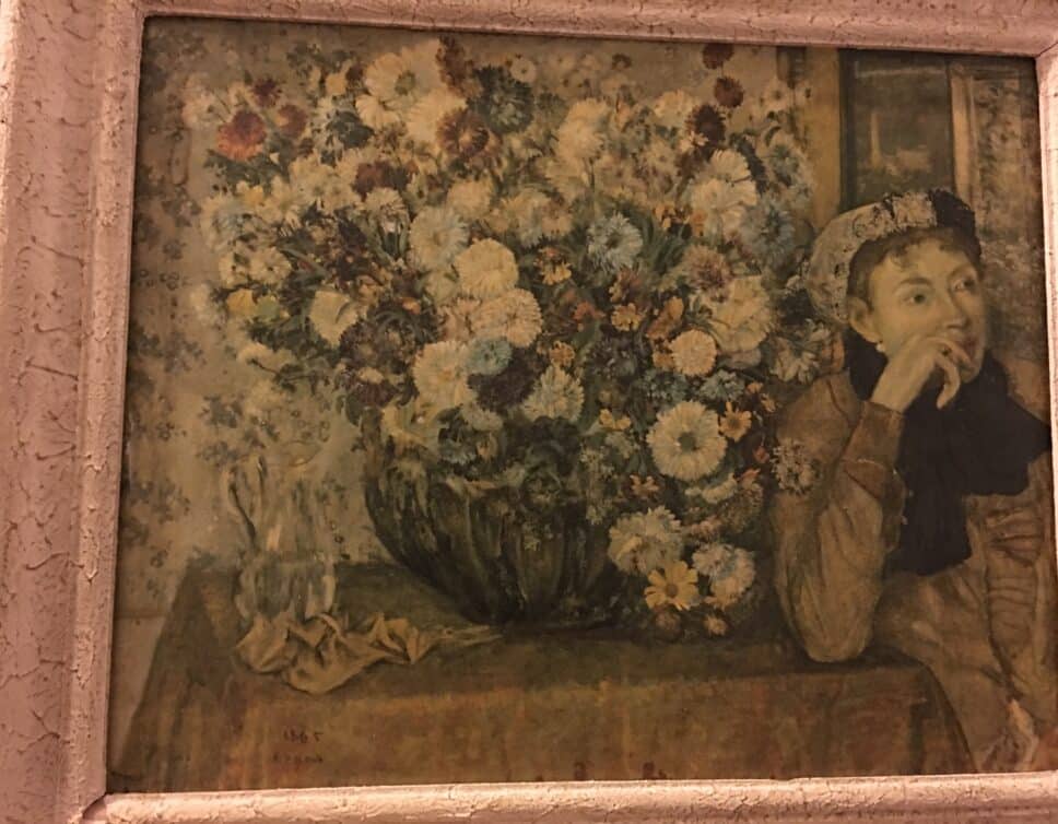 La femme aux chrysanthèmes de Degas