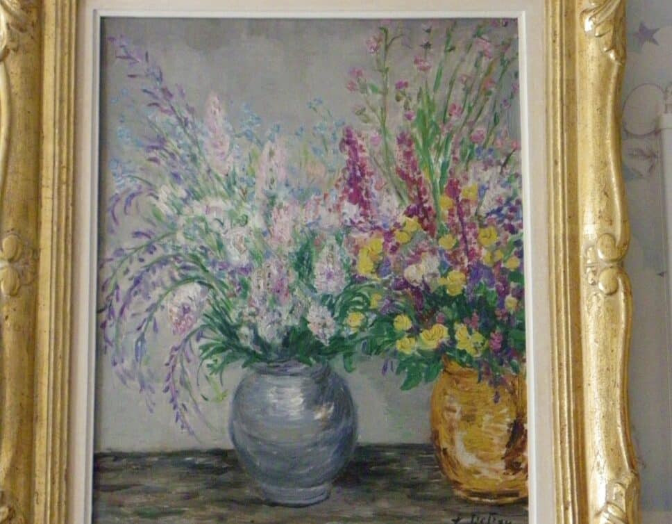 Peinture Tableau, Pastel: Vases aux lilas