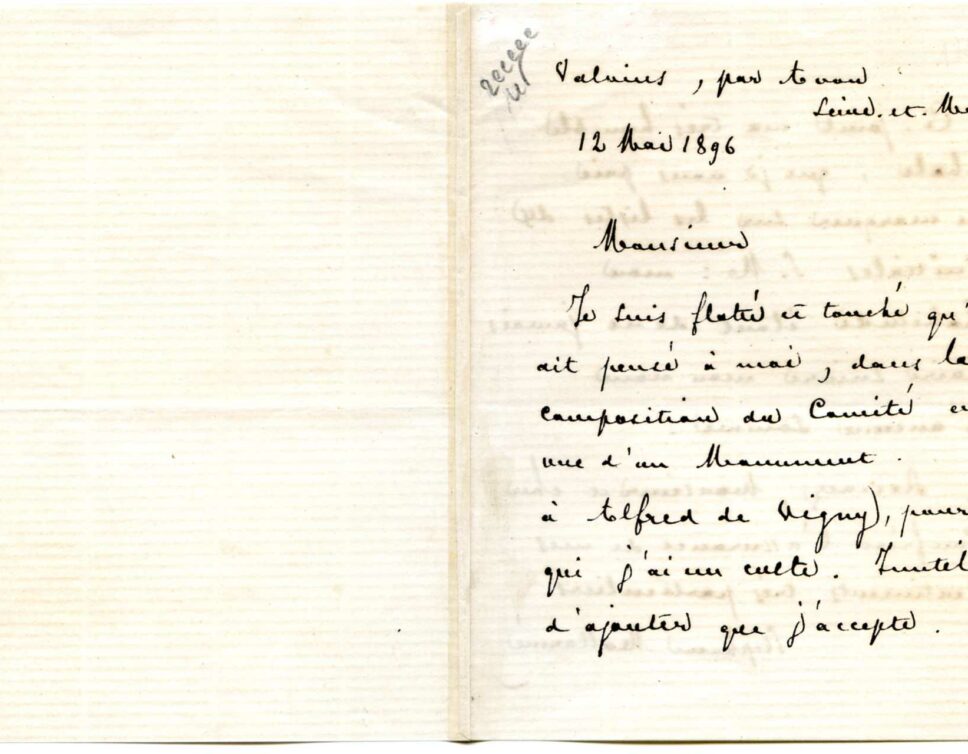 Stephane Mallarmé « lettre manuscrite »
