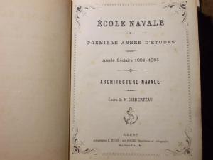 Estimation Livre, manuscrit: Livre architecture navale