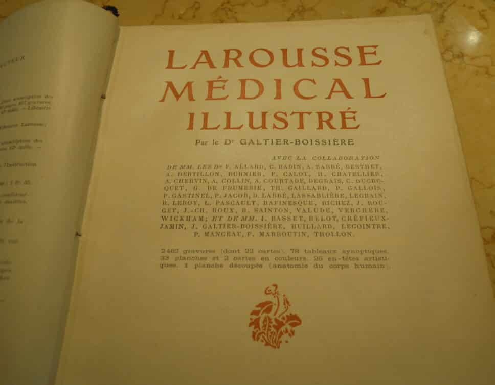 Estimation Livre, manuscrit: larousse medical illustré