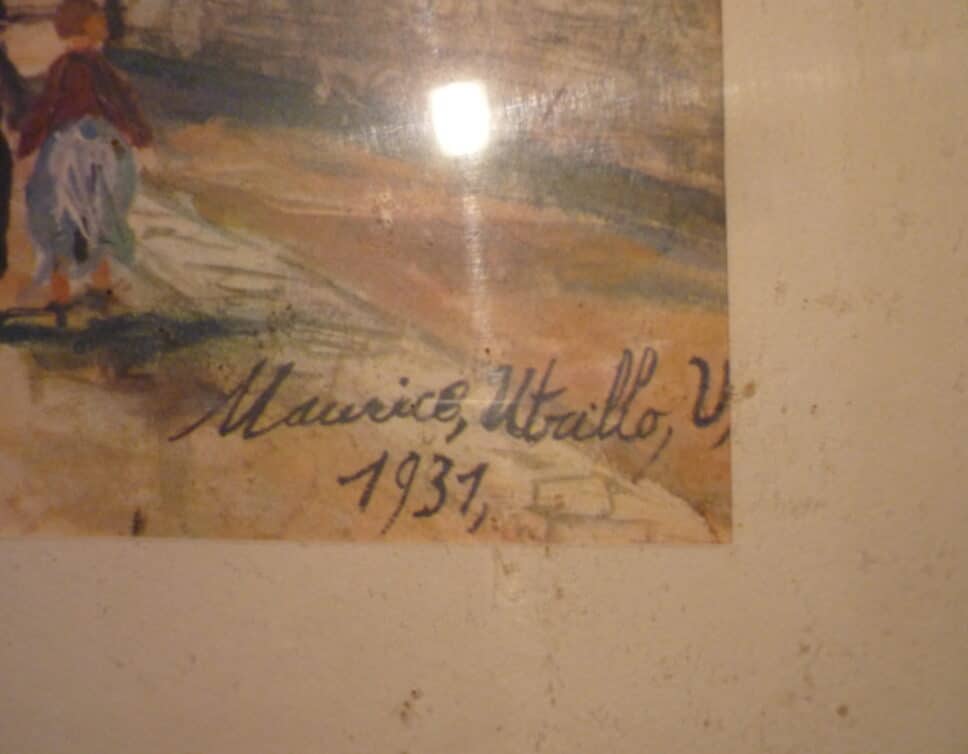Peinture Tableau, Pastel: Peinture signée Utrillo