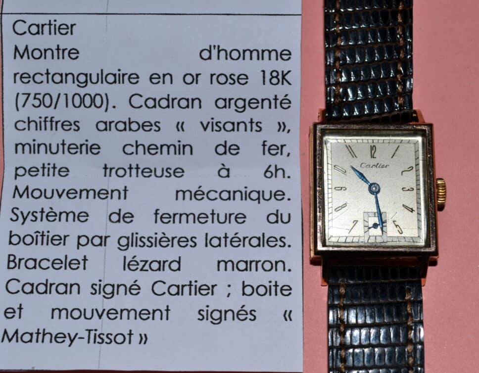 Estimation Montre, horloge: Montre d’homme Cartier