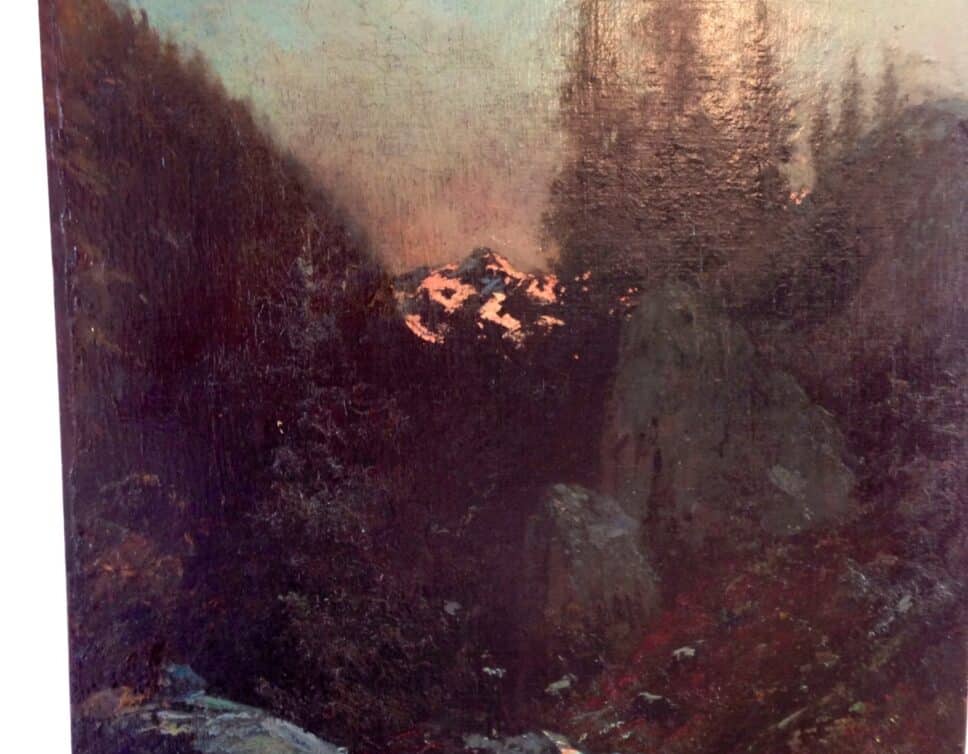 Peinture Tableau, Pastel: Huile sur toile (paysage alpin) de Gustave Doré