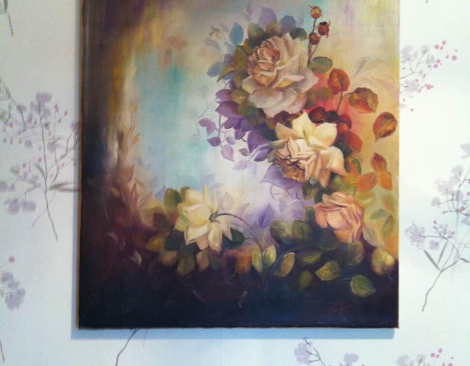 Peinture sur toile fleurs