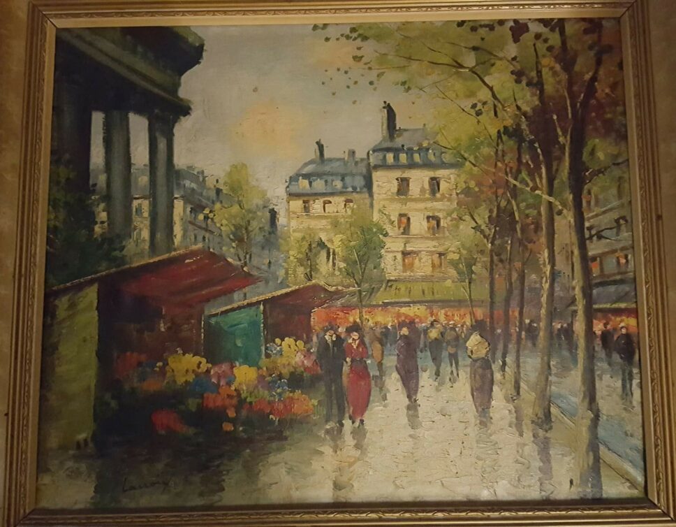 Peinture Tableau, Pastel: Paris le marché aux fleurs
